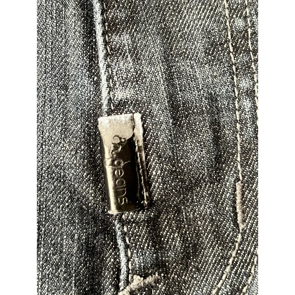 Vintage Y2K LRG Denim Shorts Mens 38 Baggy Embroidered Skater Hip Hop Jean Jorts